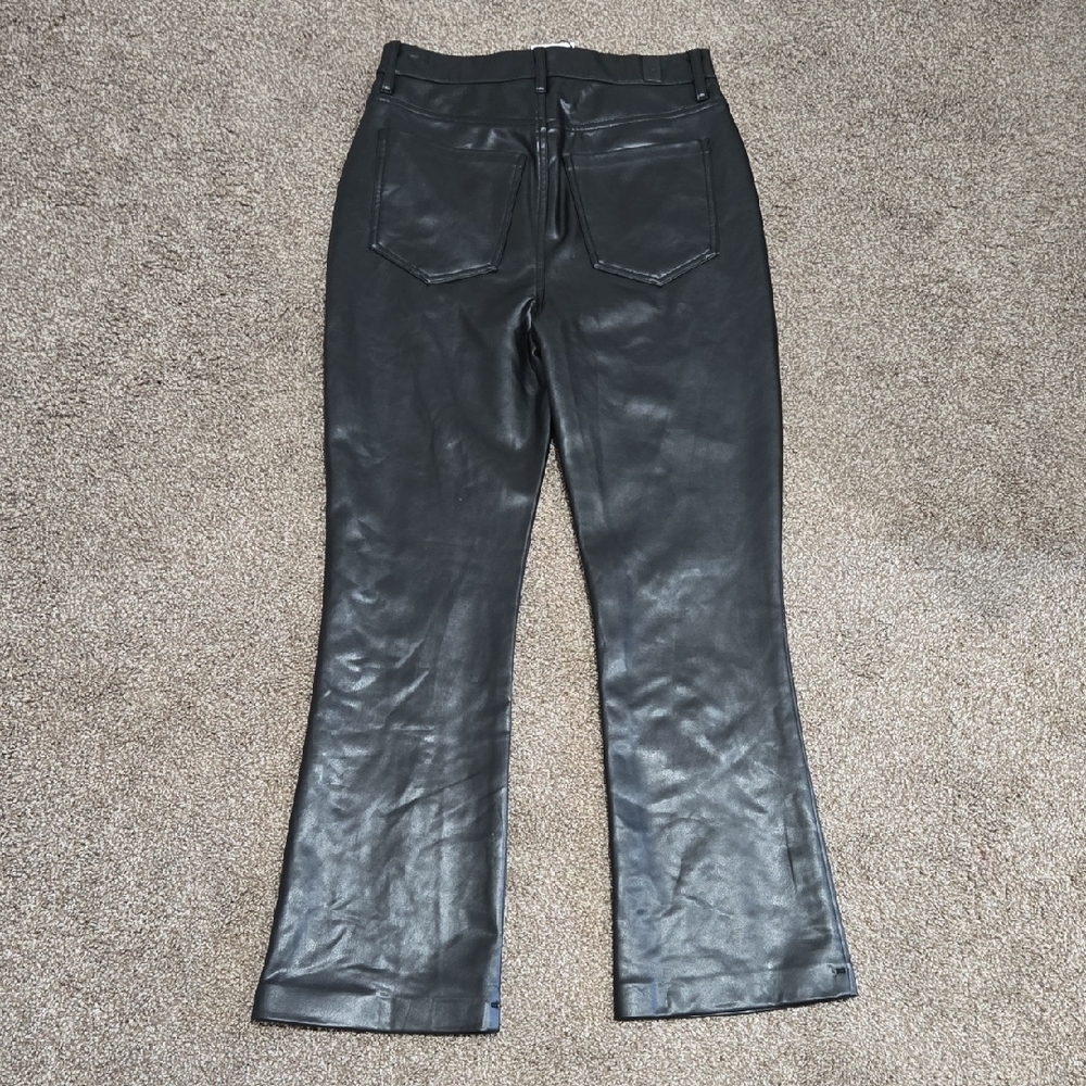 7 For All Mankind Black Leather Pants - Picture 4 of 5